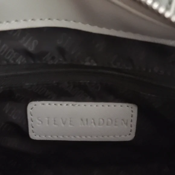 Steve Madden Light Gray Mini Bag with Floral Scarf - Picture 2 of 4